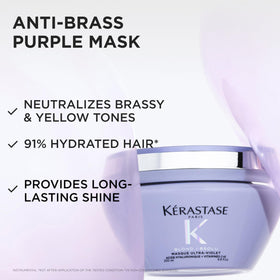 KÉRASTASE close-up texture of purple mask demonstrating pigment-rich conditioning