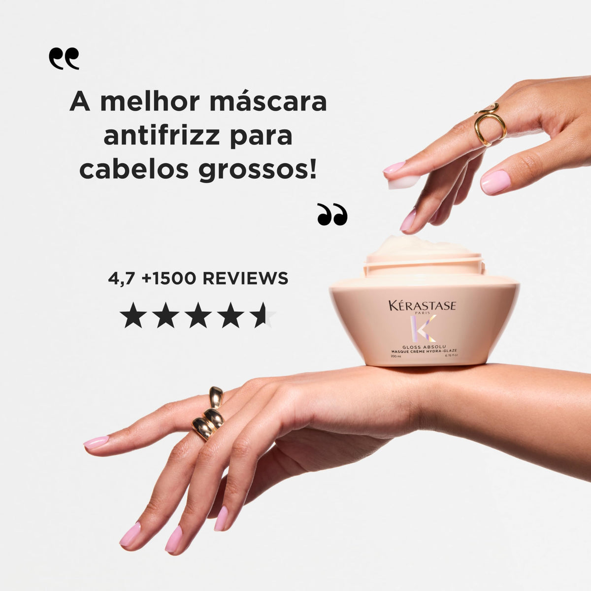 KÉRASTASE applying mask to thick hair for easier detangling benefit