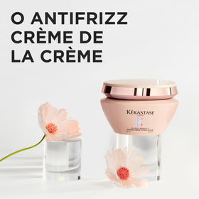 KÉRASTASE jar beside a ruler showing 6.8 fl oz size and value
