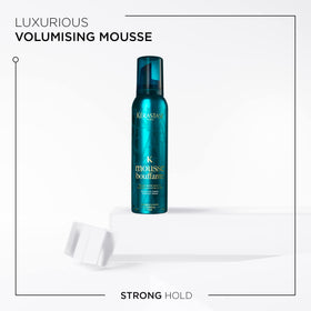 KÉRASTASE mousse texture close-up showing airy foam that provides lightweight volume
