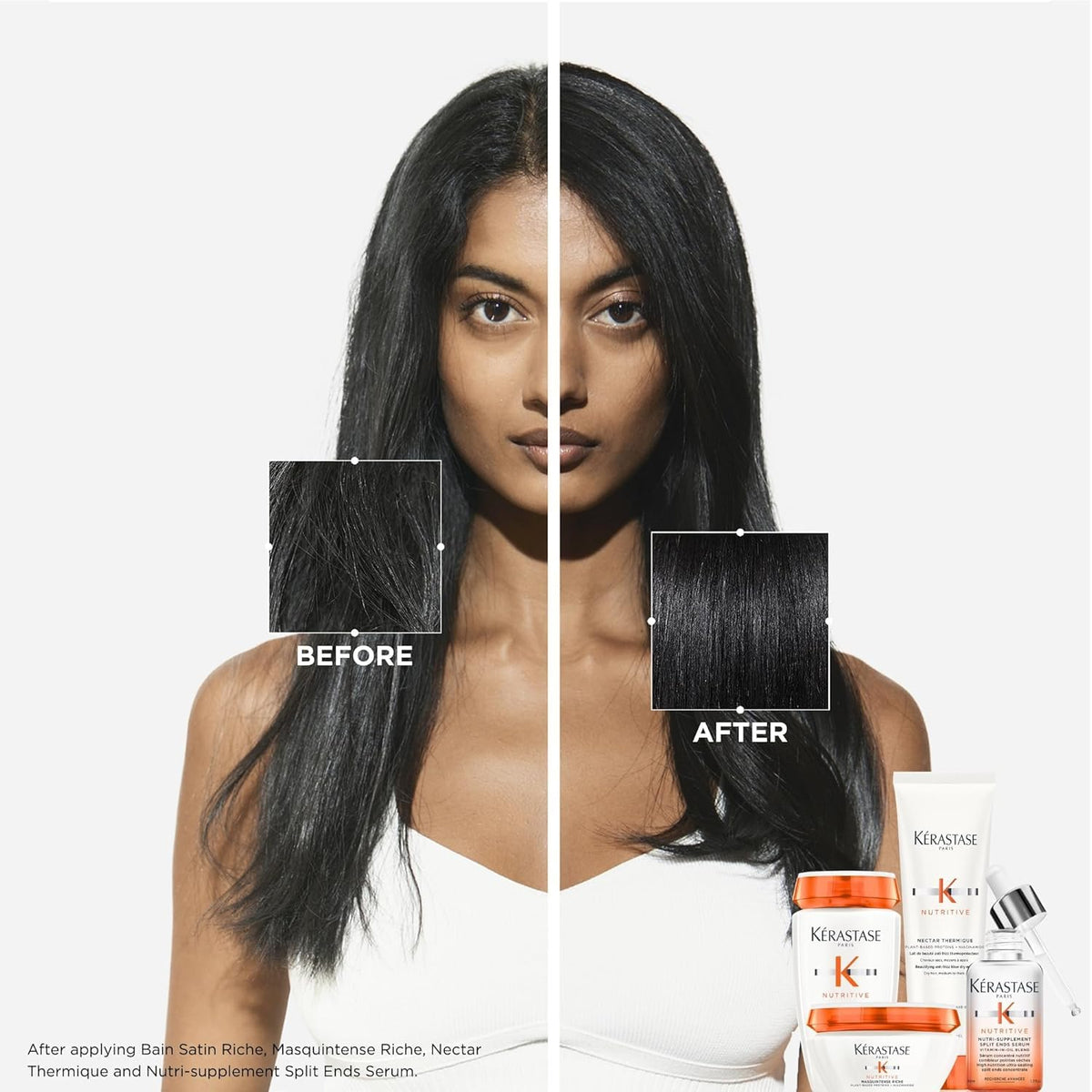KÉRASTASE oil texture close-up highlighting lightweight hydration