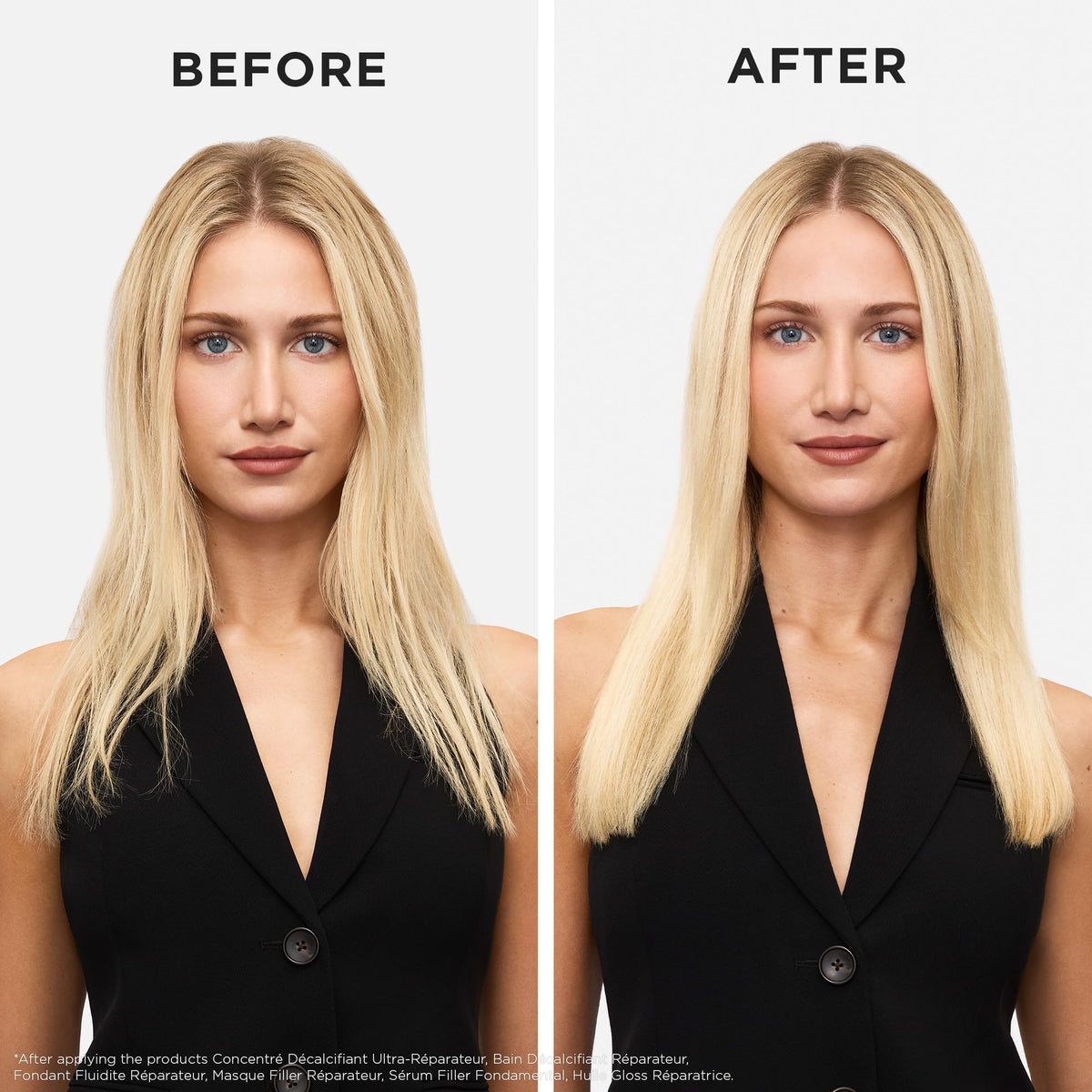 KÉRASTASE conditioner being applied to lengths to reduce breakage
