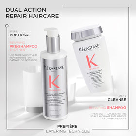 KÉRASTASE lifestyle bathroom routine showing salon-like results