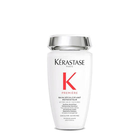 KÉRASTASE front bottle view showing product and clear branding, highlights repair benefits