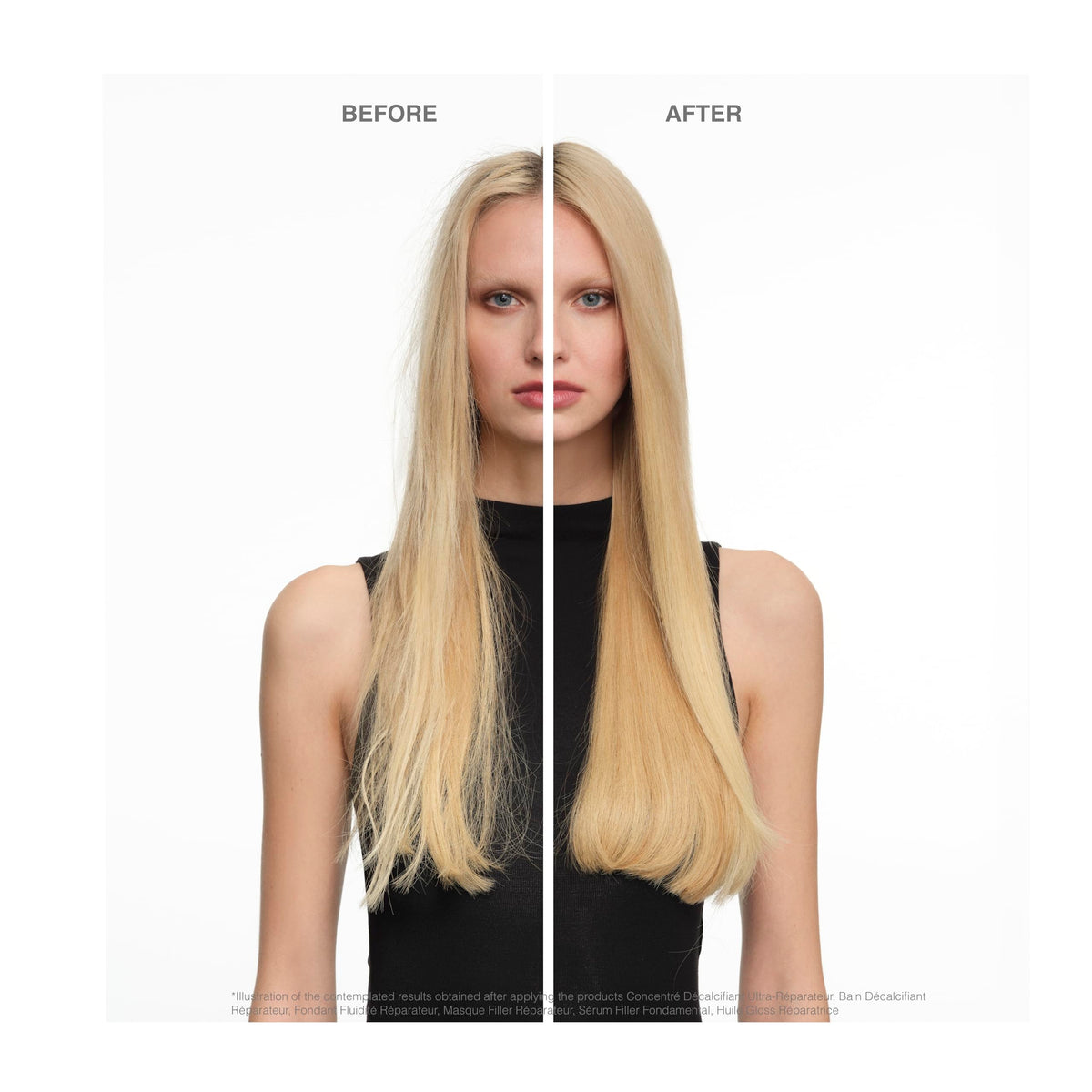 KÉRASTASE in-shower application on wet hair illustrating ease of use and rinseability