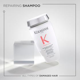 KÉRASTASE products in shower during routine for easy at-home use