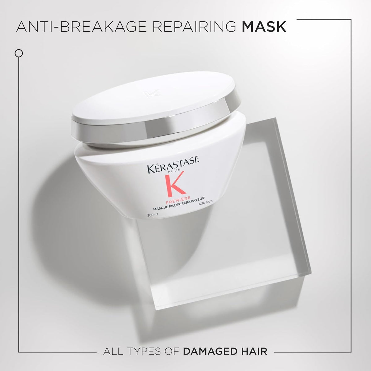 KÉRASTASE product label close-up showing key ingredients and benefits