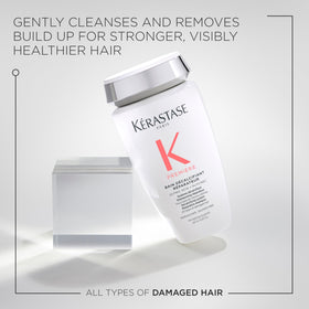 KÉRASTASE label close-up emphasizing ingredient callouts and sulfate-free benefit