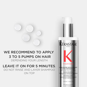 KÉRASTASE bottle in hand for size and travel-friendly benefit