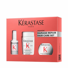 KÉRASTASE Première set front packaging showing trio and travel advantage