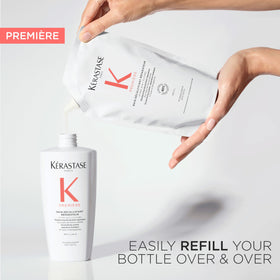 KÉRASTASE creamy sulfate-free lather close-up showing gentle foam