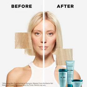KÉRASTASE pump dispensing shampoo highlighting easy control and precise dosing