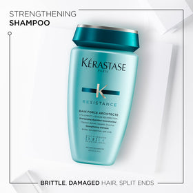 KÉRASTASE close-up of pump and label highlighting ingredients