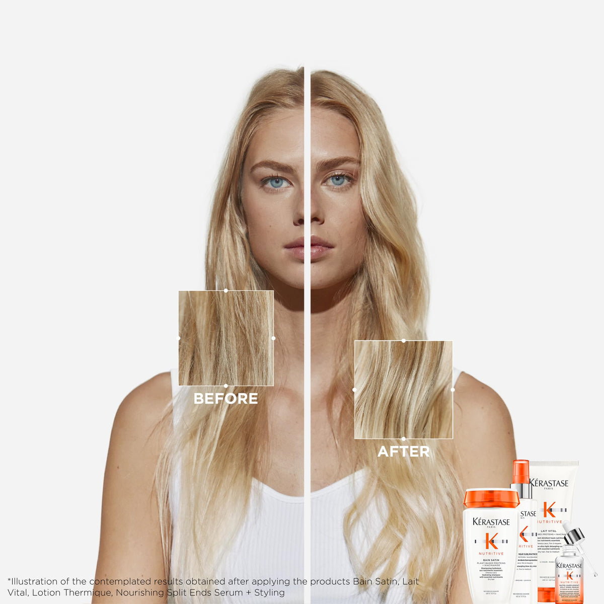 KÉRASTASE creamy shampoo lather texture for easy application and conditioning