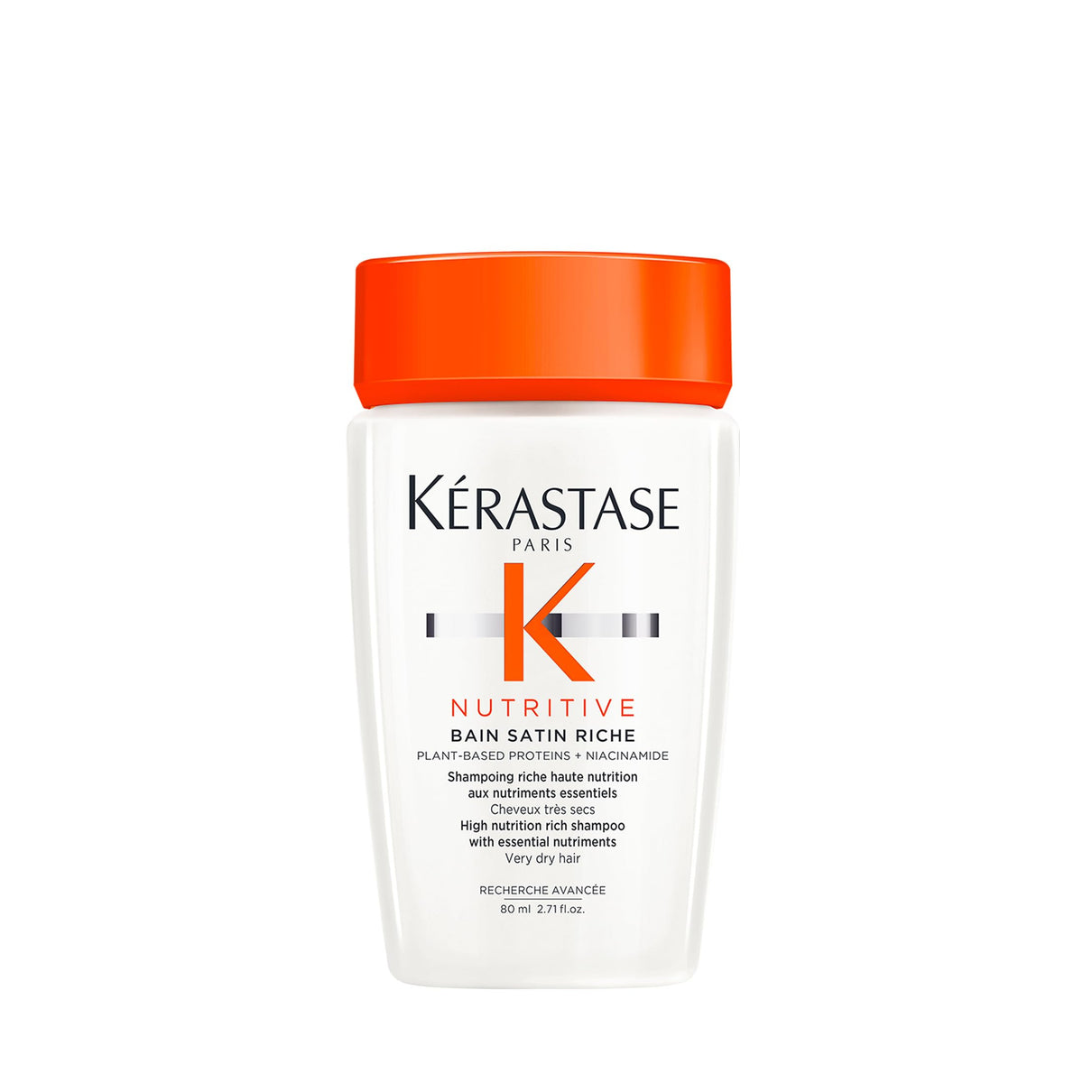 KÉRASTASE travel bottle front showing compact nourishing shampoo
