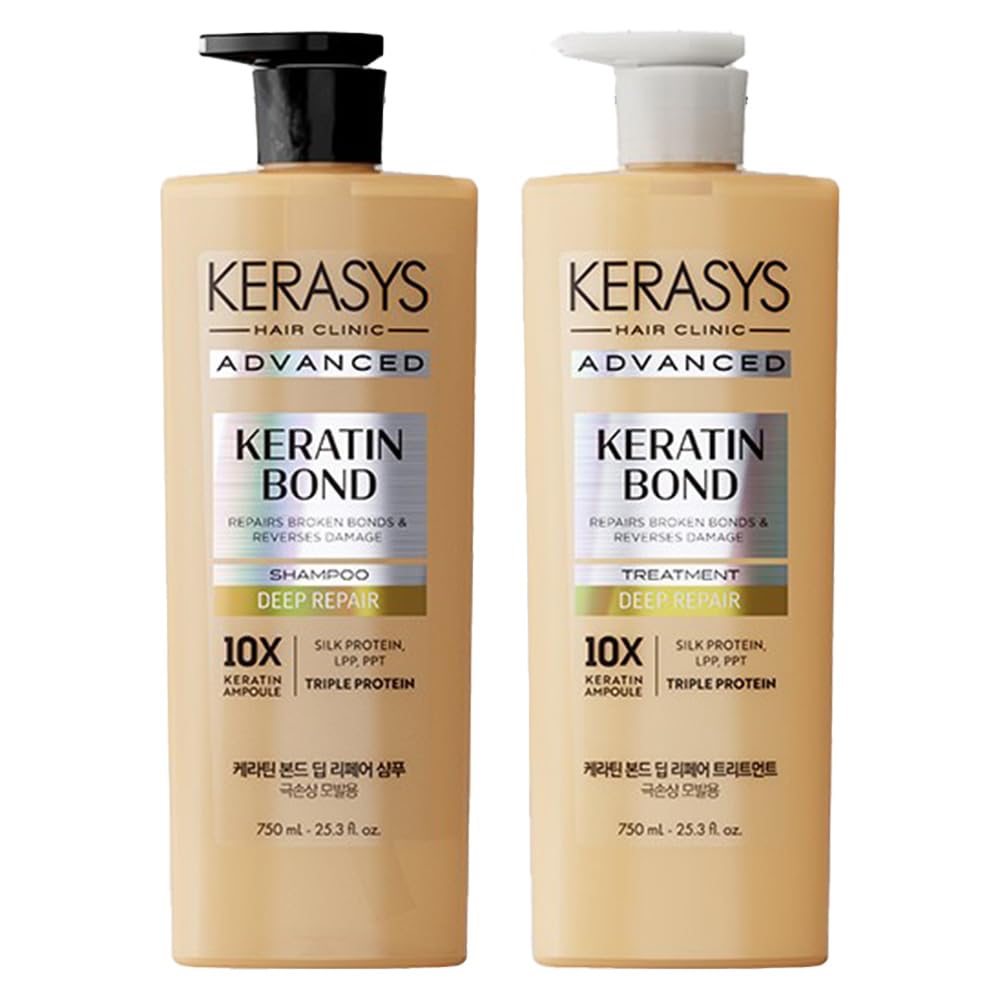 Kerasys front packaging showing 600ml duo and easy dispensing benefits