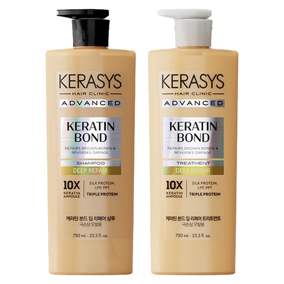 Kerasys front packaging showing 600ml duo and easy dispensing benefits