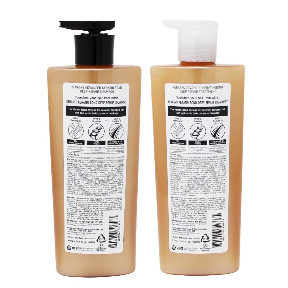 Kerasys treatment texture close-up illustrating creamy formula and deep conditioning
