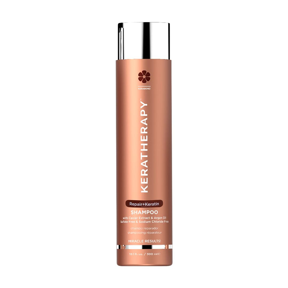 KERATHERAPY front packaging showing product and benefits for repair