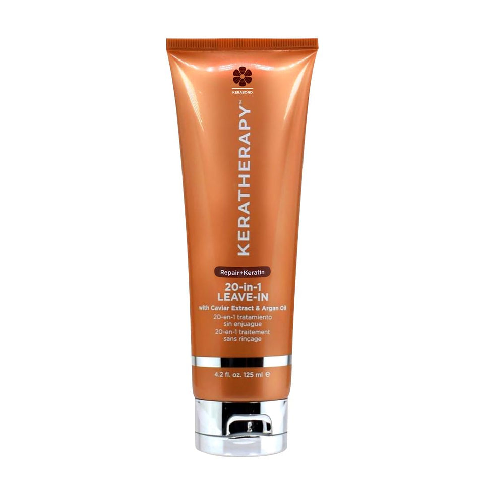 KERATHERAPY bottle front packaging showing product benefits and size