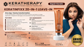 KERATHERAPY nozzle spraying fine mist for even lightweight protection