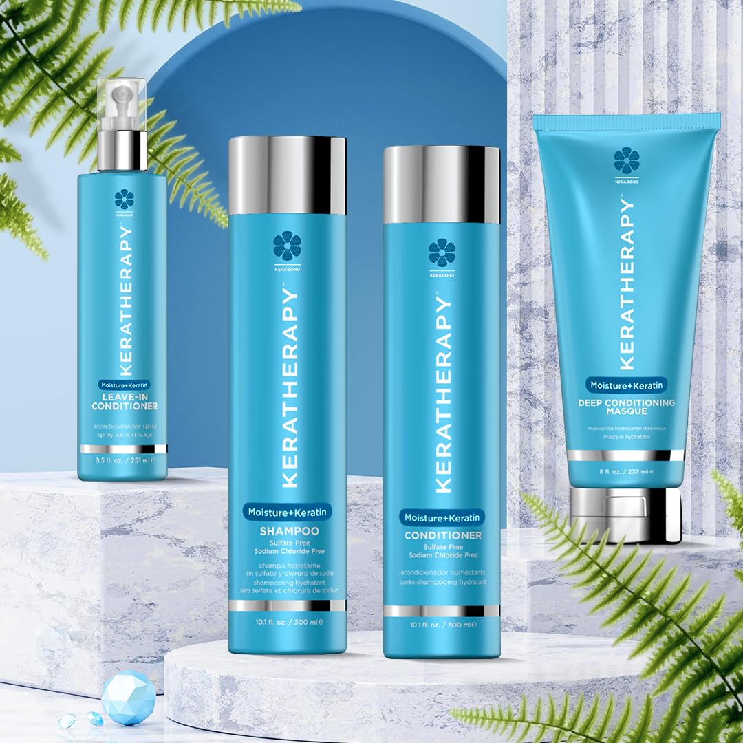 KERATHERAPY size scale in hand showing 8 fl. oz. travel-friendly volume