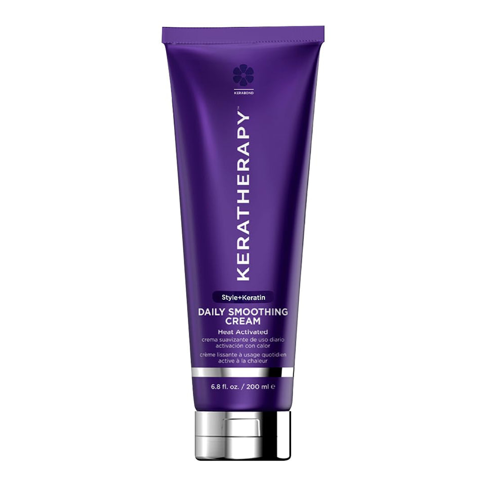 KERATHERAPY front packaging showing bottle and brand, highlights easy application