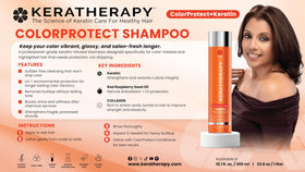 KERATHERAPY creamy shampoo texture highlighting smooth application