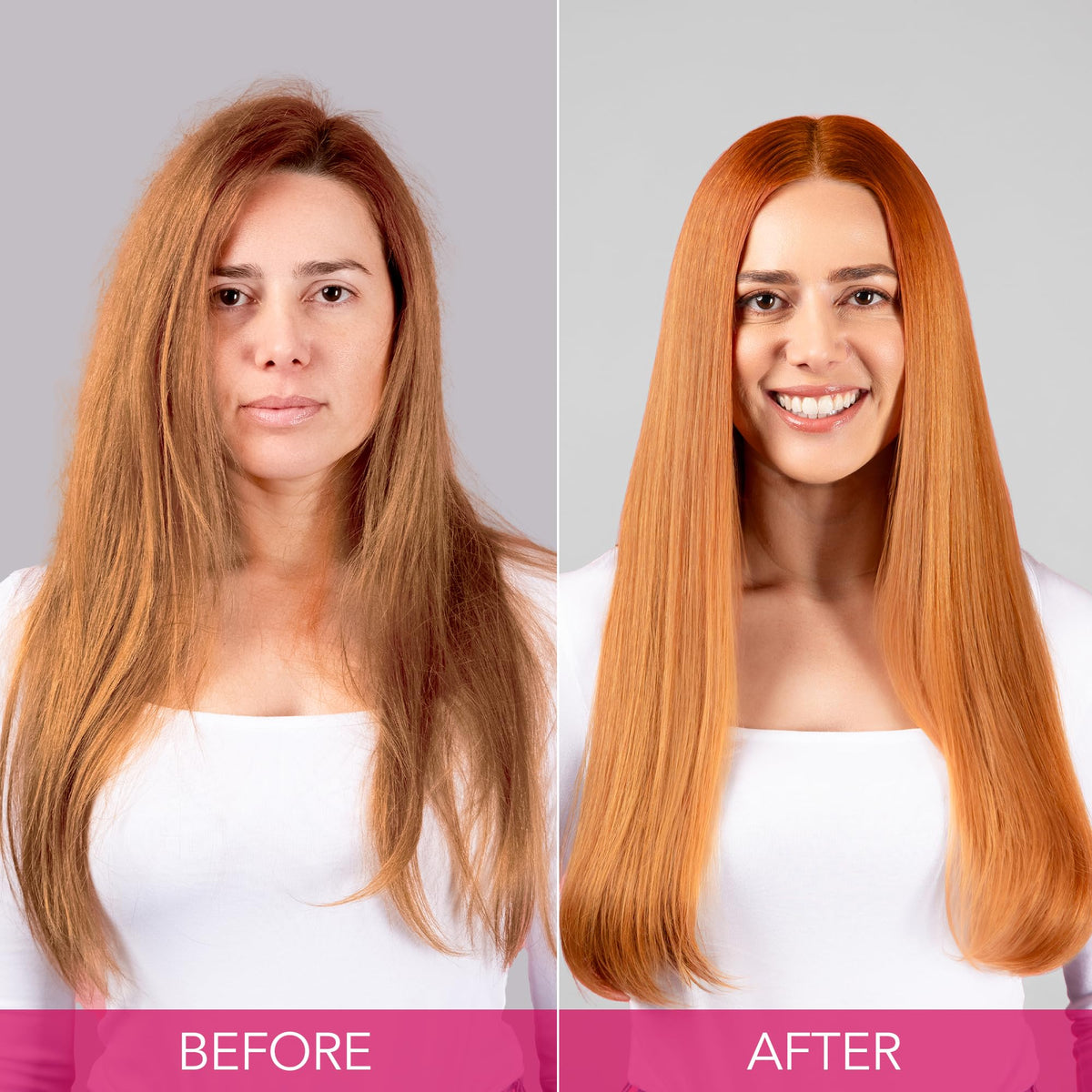 Keratin Complex being applied to wet hair to reduce frizz