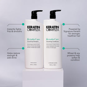 Keratin Complex bottle label detail emphasizing ingredients and professional benefit