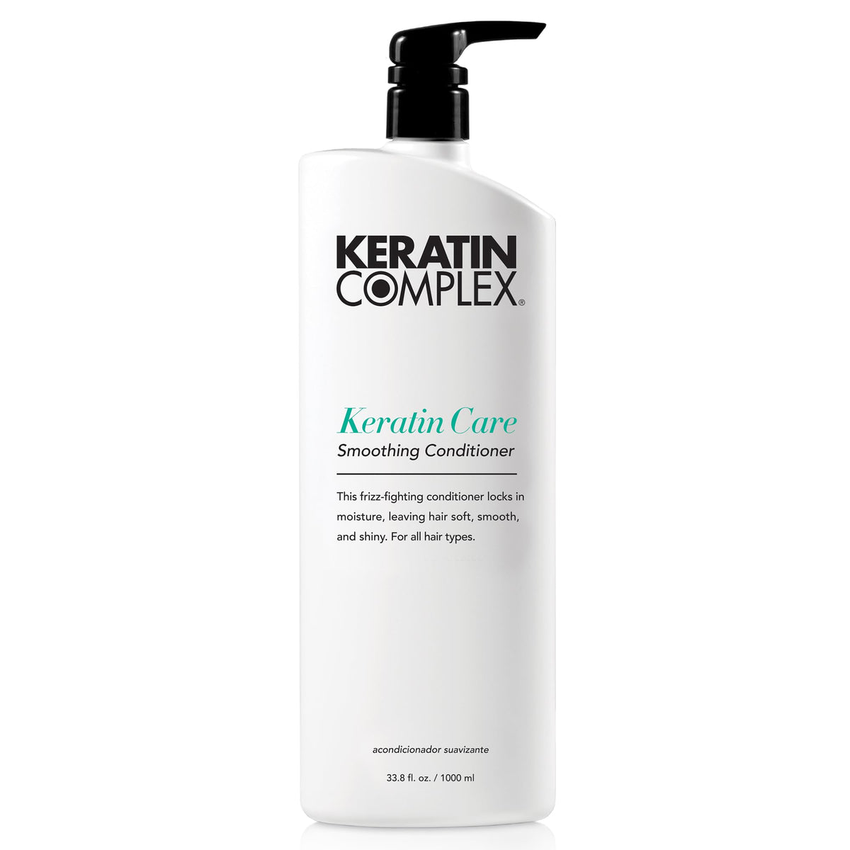 Keratin Complex front bottle showing product label and professional size benefit