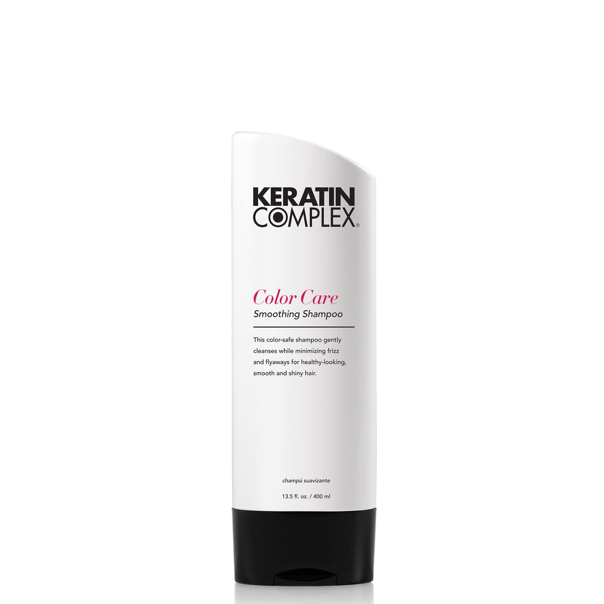 Keratin Complex front bottle showing product and benefits