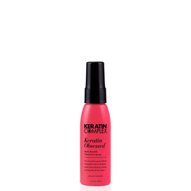 Keratin Complex front packaging showing bottle and benefits for styling