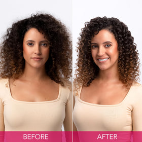 Keratin Complex in-shower application illustrating easy spreading and quick conditioning effect