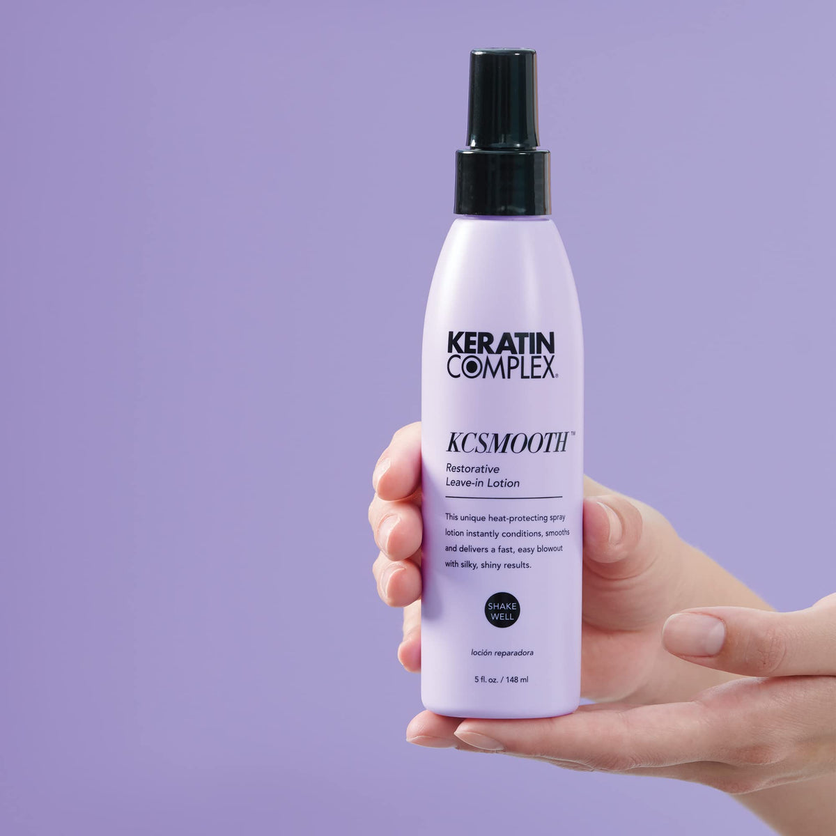 Keratin Complex on bathroom shelf lifestyle shot for daily routine benefit