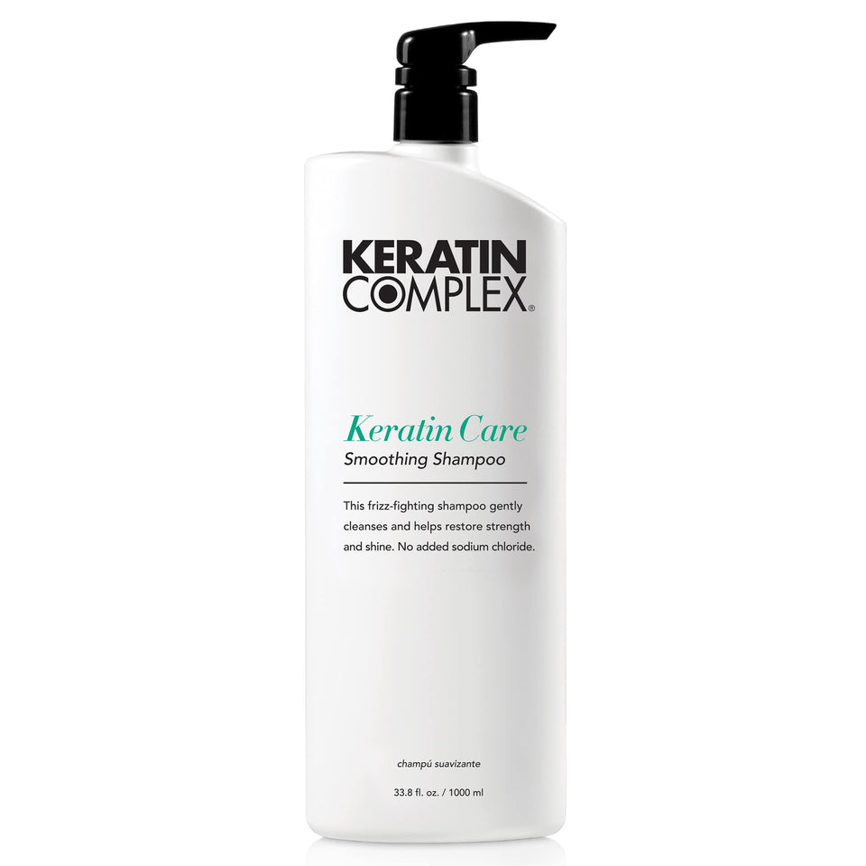 Keratin Complex front bottle view showing product and easy dispensing