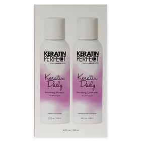 Keratin Perfect styled hair lifestyle shot showing reduced frizz and shine