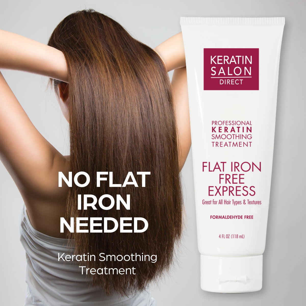 Keratin Salon Direct 4 oz bottle top view highlighting easy dispensing