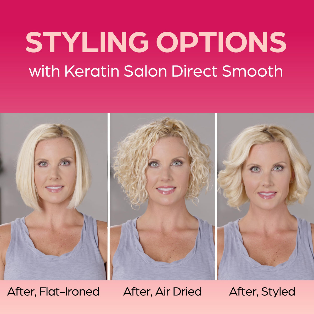 Keratin Salon Direct applied to damp hair showing easy at-home use