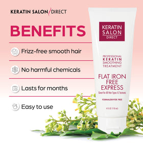 Keratin Salon Direct finished blow-dry showing salon-smooth shine and frizz control