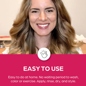 Keratin Salon Direct on bathroom counter in lifestyle setting for everyday use appeal