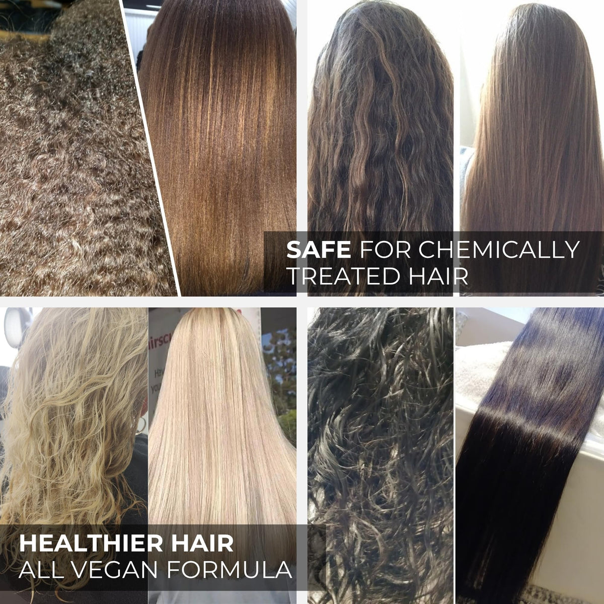 Kerazon Professional sealing strands with flat iron to lock smoothing benefits