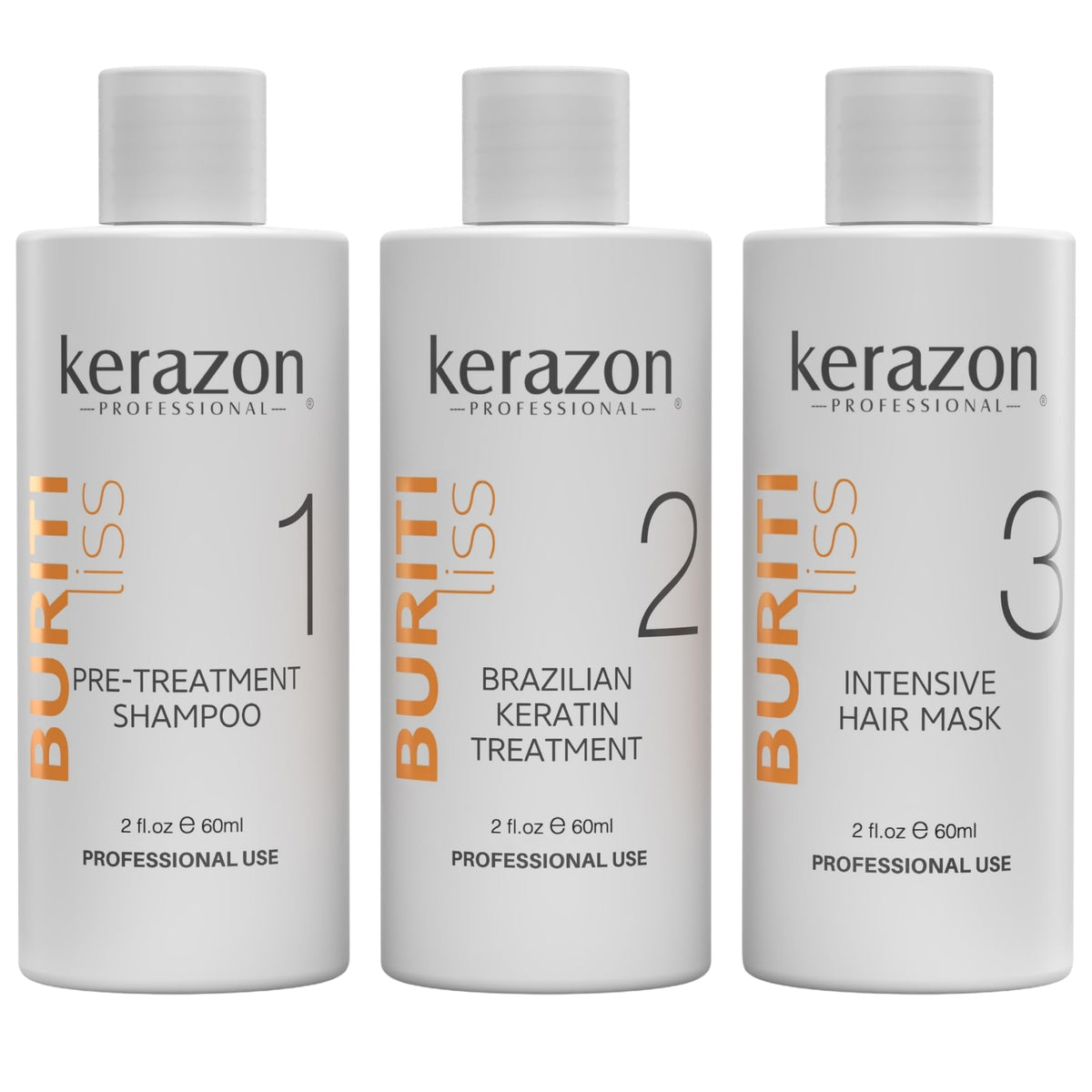 Kerazon Professional kit front view showing compact packaging and salon benefits