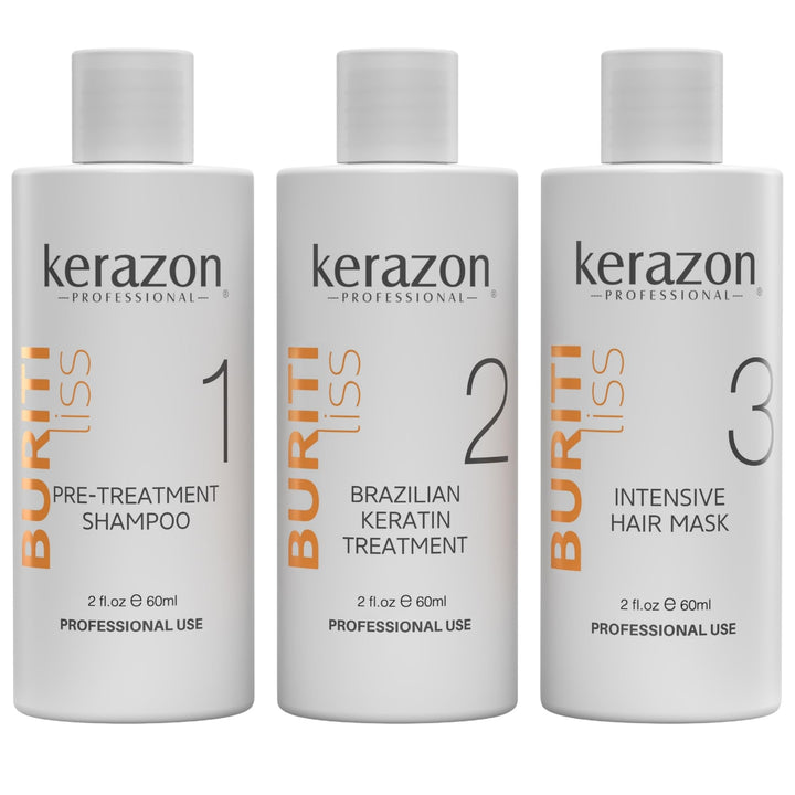 Kerazon Professional kit front view showing compact packaging and salon benefits