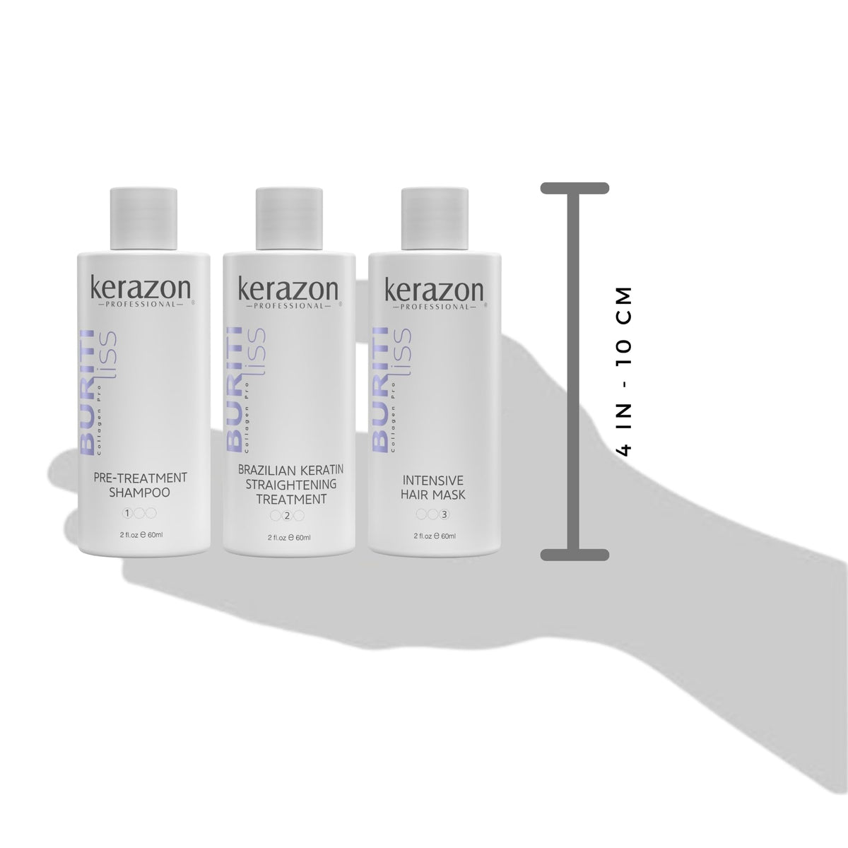Kerazon Professional kit displayed on bathroom counter for professional results