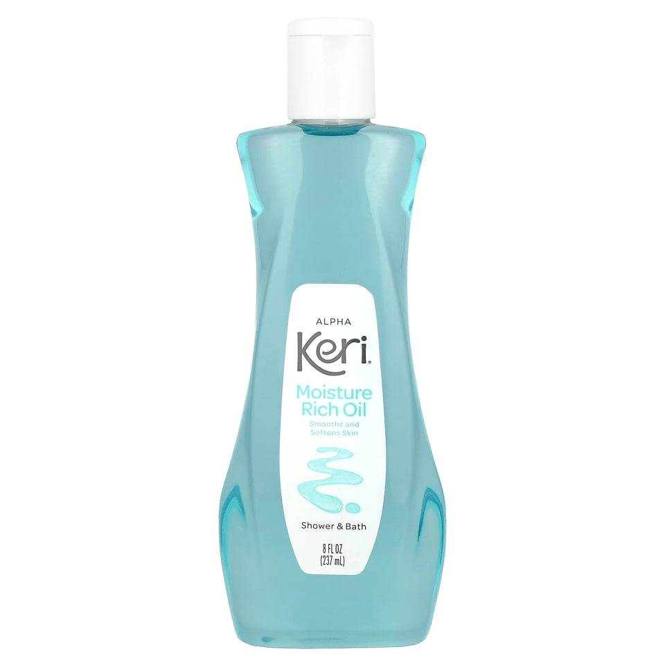 Keri bottle front 8 oz showing label and clear emollient for hydration