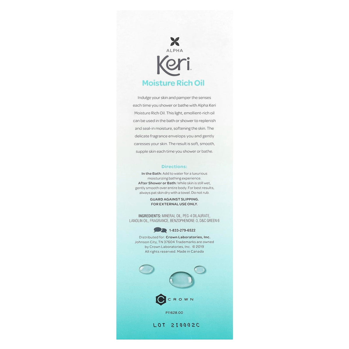 Keri in shower use applied to wet skin delivering gentle moisture