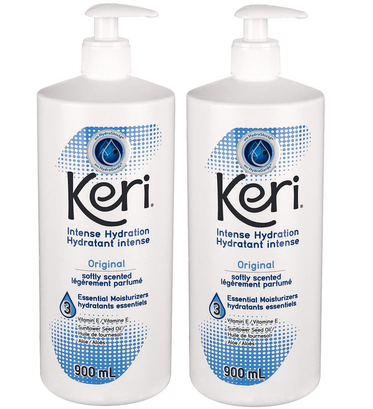 Keri pump close-up with lotion texture highlighting smooth absorption