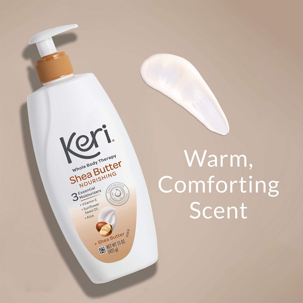 Keri bottle in hand showing 15 oz scale and convenient everyday use