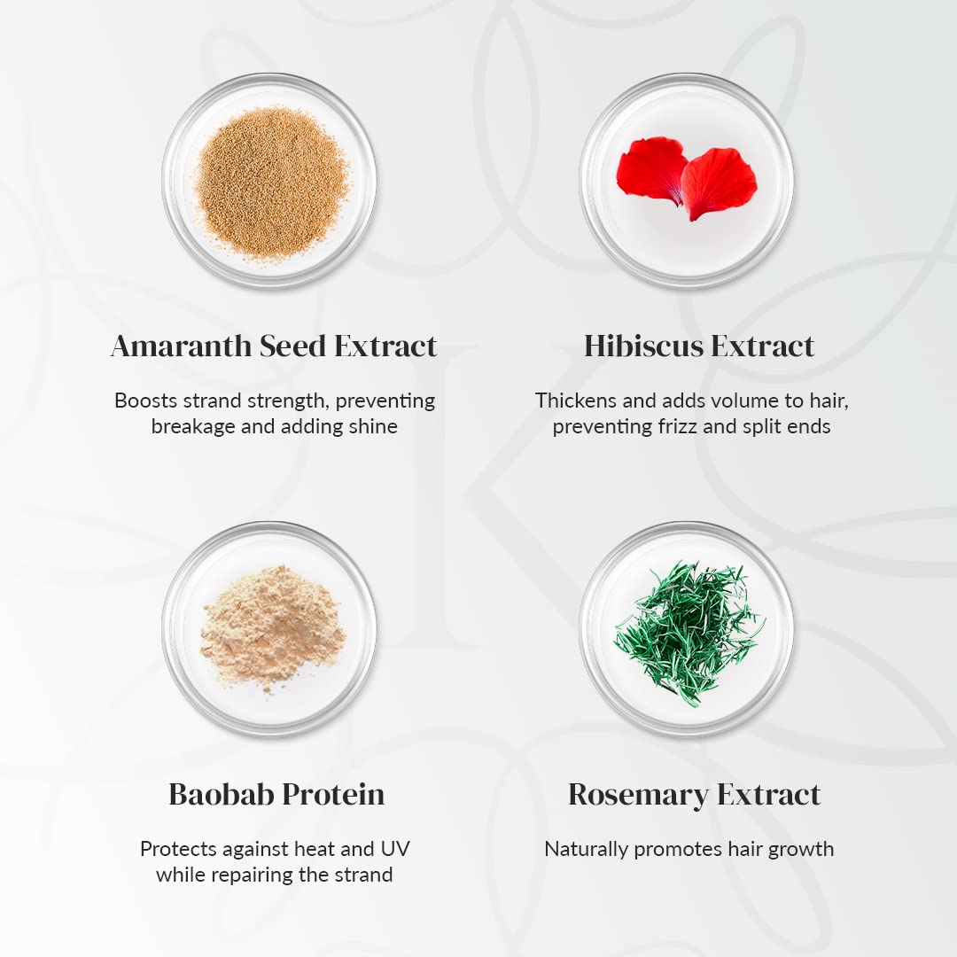 Kerotin label detail highlighting keratin and natural ingredient benefits